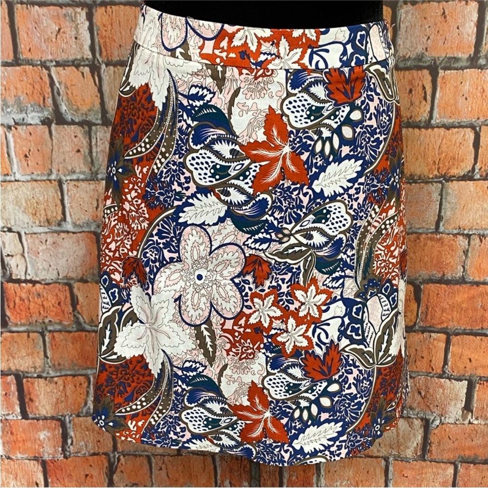 Margaret M Deandra‎ Floral Print Pull On Skirt